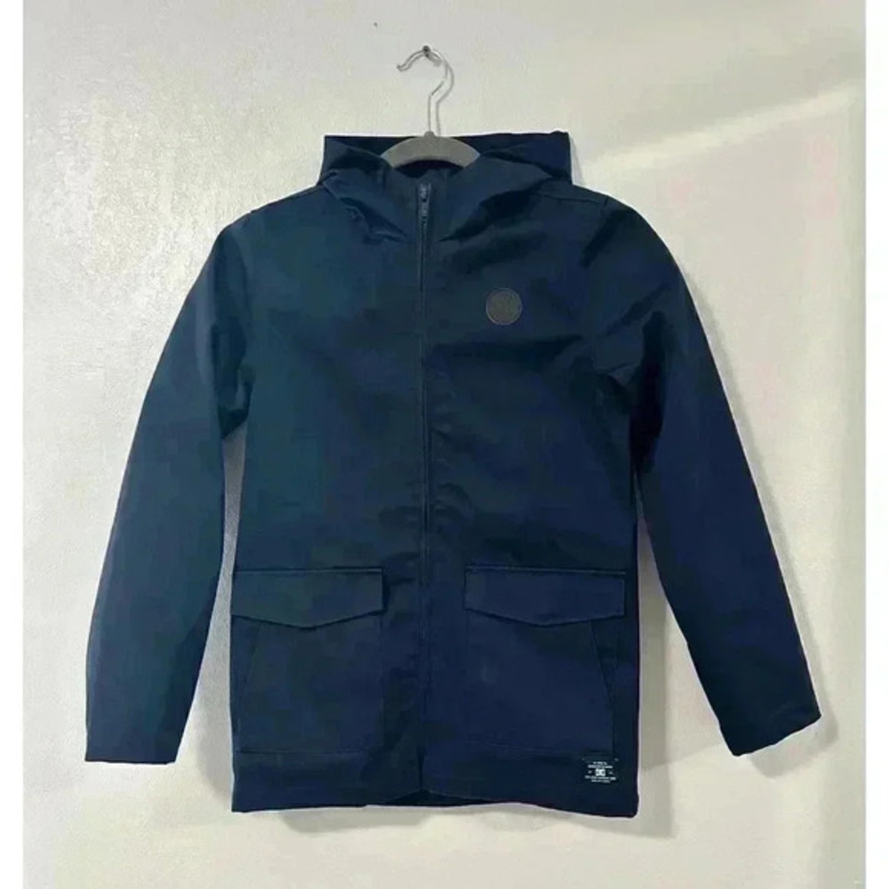 DC Shoes Kids Navy Blue Hooded Jacket Boys Girls Size Medium